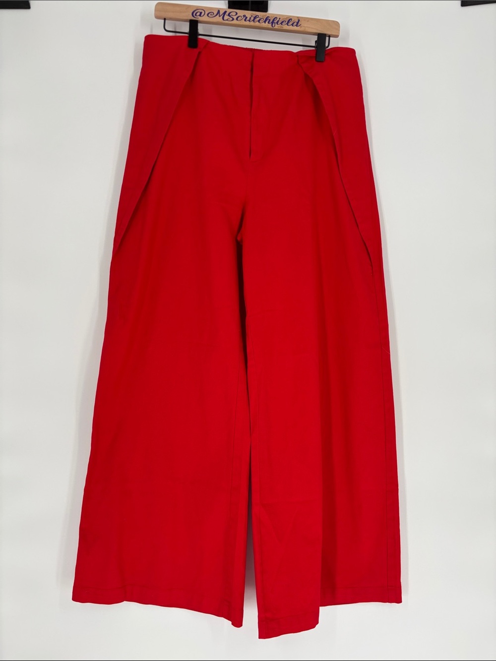 Carla Rockmore The drop red large wide leg pants